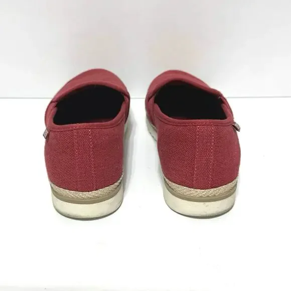 Skechers Bobs Women’s Size 7.5 Flexpadrille Slip On Canvas Shoes Rubber Sole Red - Picture 5 of 12